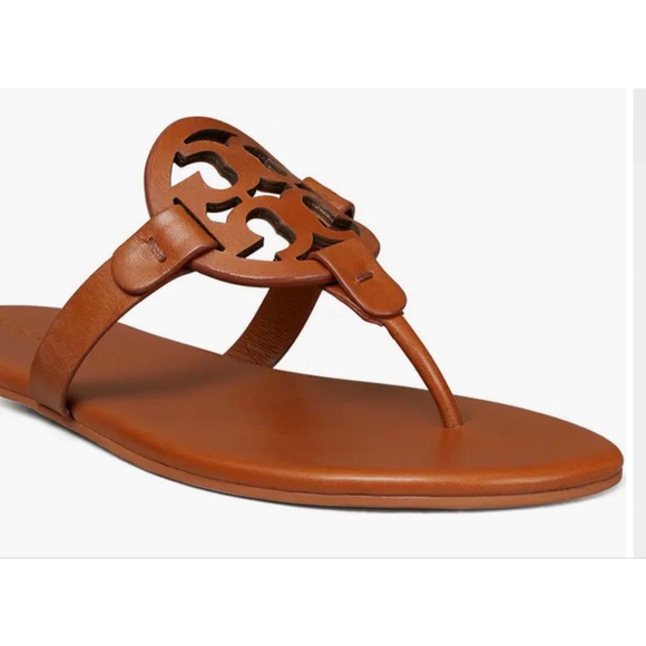 Tory Burch Miller Soft Thong Sandals in Brown Miele 9 - Picture 3 of 4
